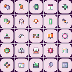 Vibrant and Versatile Information Icons Collection for Modern Interface Design