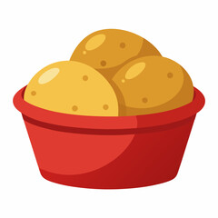 Fresh potatoes vector art illustration