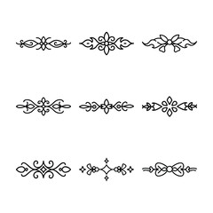 set of decorative elements