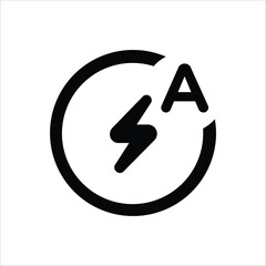 An icon representing a flash of light, often used for camera flash or quick actions.