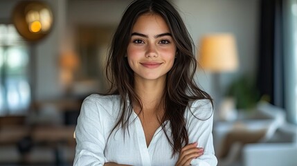 Young woman with a confident smile