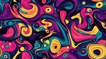 Trippy and groovy posh fabric pattern. Psychedelic groovy background