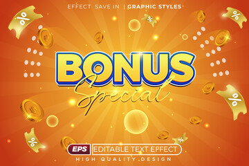 Editable 3d text effect bonus special