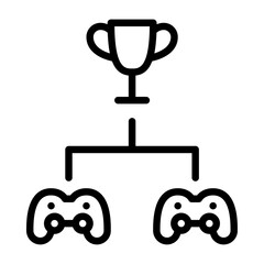 Gaming Tournament outline icon. gaming line illustration.