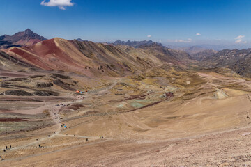 Landscape around Vinicunca Rainbow mountain, Peru