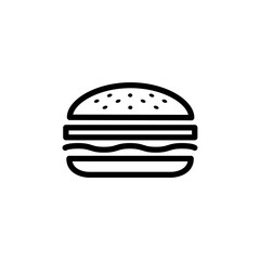 Burger icon vector illustration. burger sign and symbol. hamburger