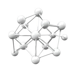 Fototapeta premium Abstract White Molecule or Atom Structure for Science Background