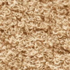 Seamless Tile &ndash; Curly Wool Texture in Beige Tones
