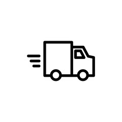 Delivery truck icon vector illustration. Delivery truck sign and symbol. Shipping fast delivery icon