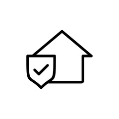 home insurance icon vector illustration. home protection sign and symbol
