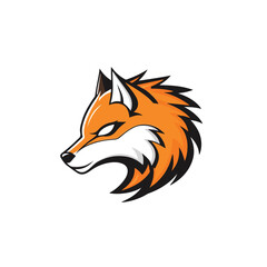 Obraz premium Wild Brave Animal Wolf Dog Fox Head Face Mascot