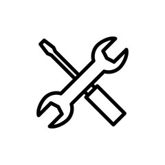 Repair tools icon vector illustration. tool sign and symbol. setting icon. Wrench and screwdriver. Service