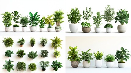 Collection of potted indoor plants. (2)