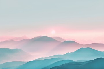 Fototapeta premium sunset in mountains