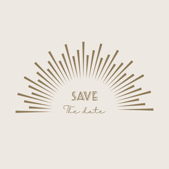 Abstract vintage art deco template for square design