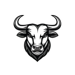 Naklejka premium Wild Strong Animal Bull Head Mascot Design for Marketing Materials