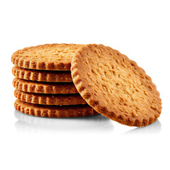 Stack of Golden-Brown Oatmeal Cookies