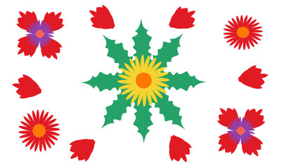 VARIED MULTI-COLOR FLOWERS