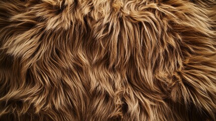 Fototapeta premium Brown faux fur wild untamed earthy texture. Premium faux fur background