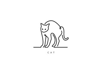 CAT ELEGANT OUTLINE 004