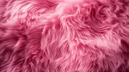 Fototapeta premium Pink fluffy faux fur in bright candy colors. Premium glamourous faux fur background