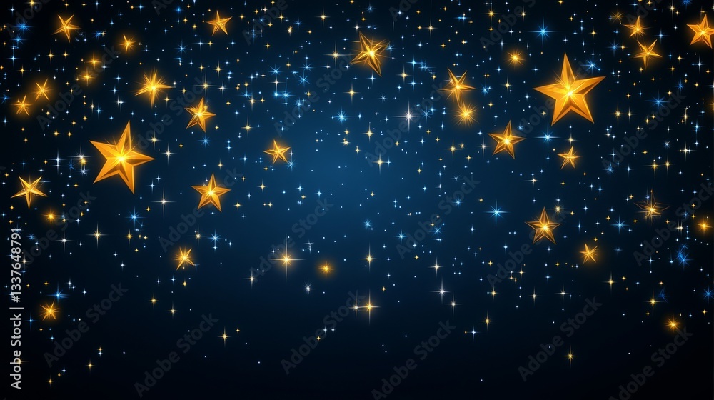 Canvas Prints stunning night sky with countless stars sparkling on a deep black background, creating a mesmerizing