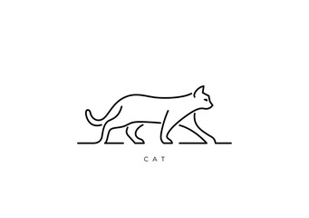 CAT ELEGANT OUTLINE 010