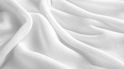 Obraz premium White faux fur with soft wavy texture. Faux fur background