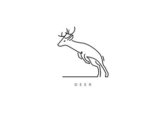 DEER ELEGANT OUTLINE 001