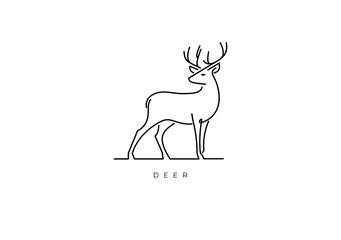 DEER ELEGANT OUTLINE 003