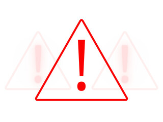 Red warning triangle sign with an exclamation mark, symbolizing caution, alert, or danger. Perfect for safety, hazard, and warning concepts.