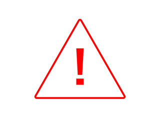 Red warning triangle sign with an exclamation mark, symbolizing caution, alert, or danger. Perfect for safety, hazard, and warning concepts.
