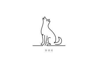 DOG ELEGANT OUTLINE 009
