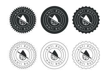 Anti rust icon design illustration. Anti oxidation sign, Rust resistant  symbol