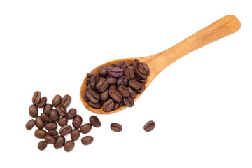 coffee beans in spoon