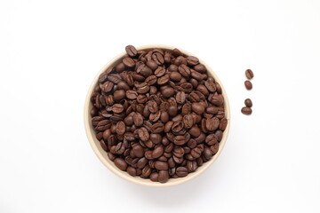 coffee beans in a cup