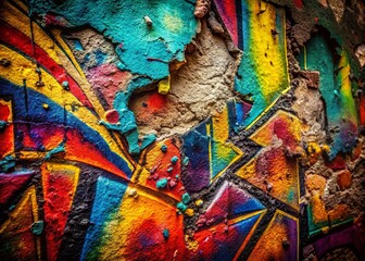 Fototapeta premium Grunge Concrete Wall Graffiti Art Texture Background - Urban Street Style Stock Photo