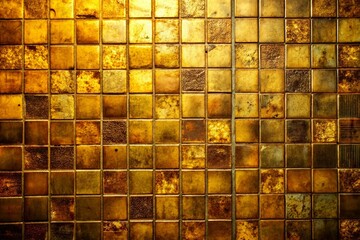 Grunge Gold Tile Wall Texture: Natural Patterned Background for Design
