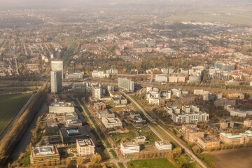 Obraz premium Aerial view of Hoofddorp city, Netherlands