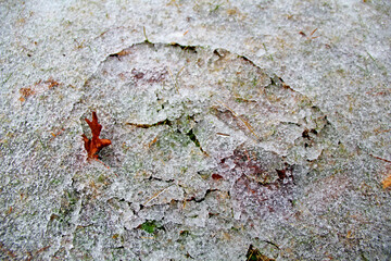 Cracked ice. Crust background. Winter texture. 