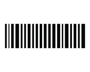 black silhouette barcode icon, barcode vector on white background.