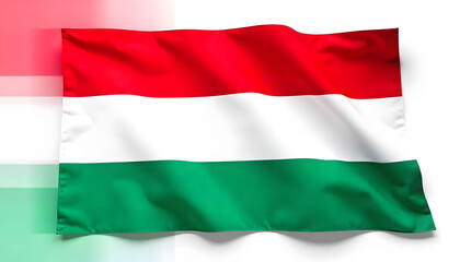 Obraz premium Close-up of the Italian flag waving gently, showcasing its green, white, and red stripes.