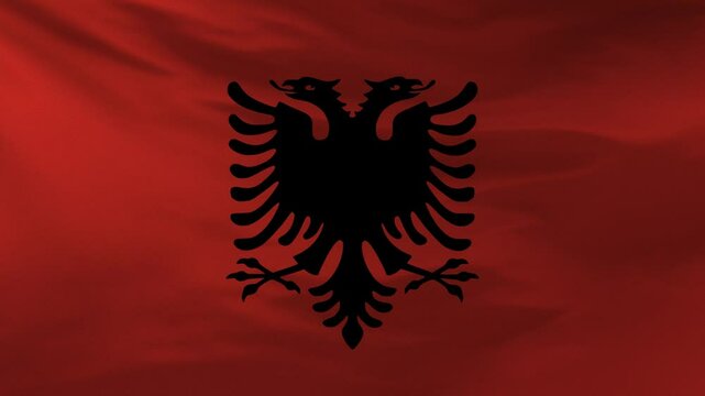 Albania Flag Animation 4K
