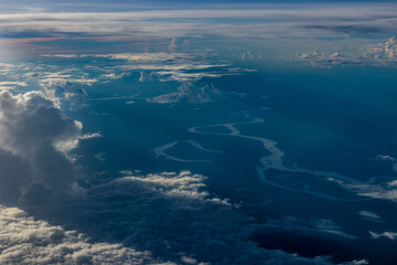 Aerial view of Maranon river, Peru