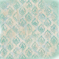 Paper vintage damask and baroque, floral seamless ornamental pattern fabric background 