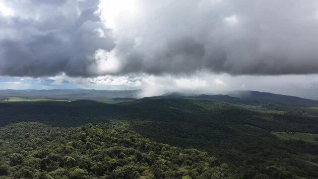 Aerial timelapse of Atherton Tablelands Queensland Australia