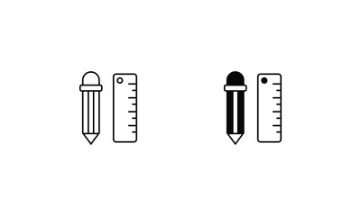 Drawing vector icons set stock illustration