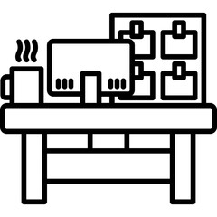 Fototapeta premium Workplace Icon