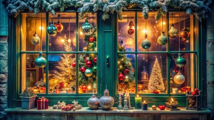 Festive Christmas Window Display