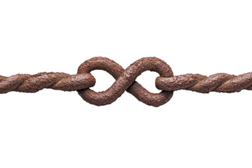Obraz premium A twisted rope forms an infinite knot, symbolizing eternity and connection.
